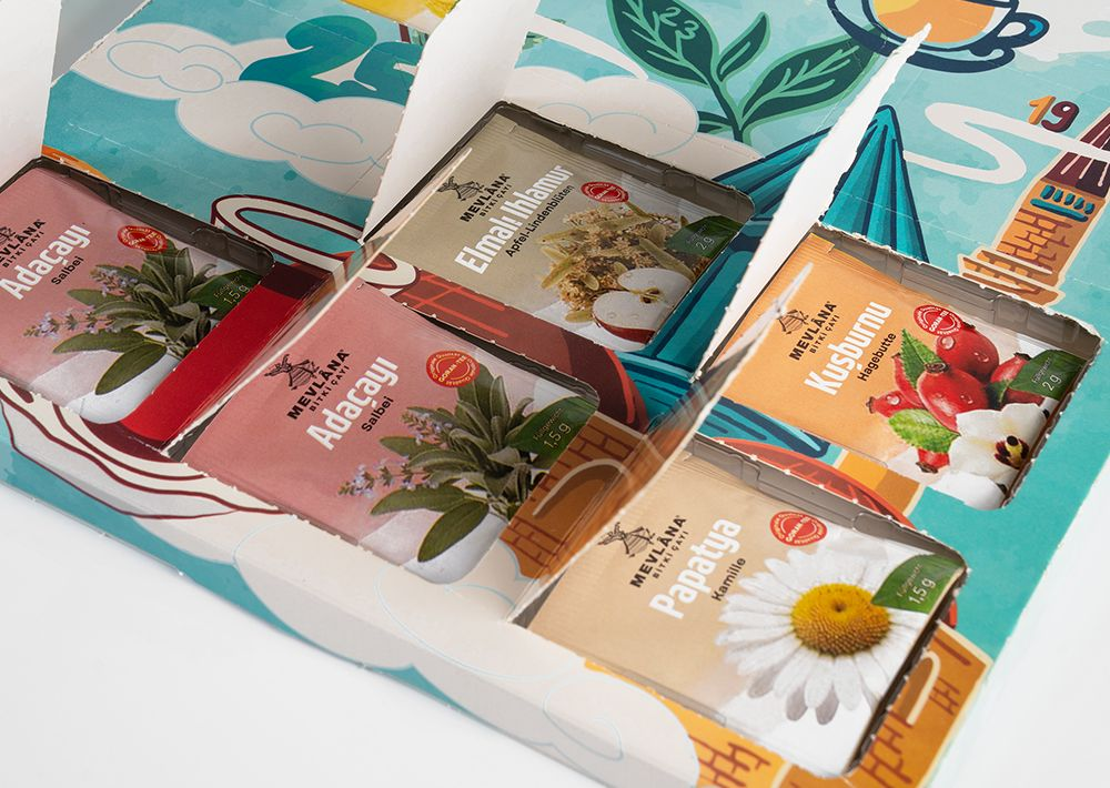 Mevlana Çay Ramazan Takvimi Karışık Bitki Çayı Seti (90 Adet)