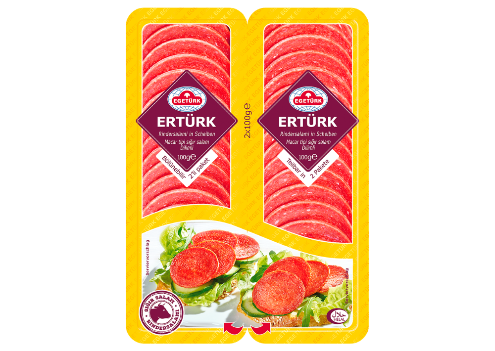 Salam Rind Egetürk Ertürk Rindersalami in Scheiben - Dilim Salam 200g (2x100g ...