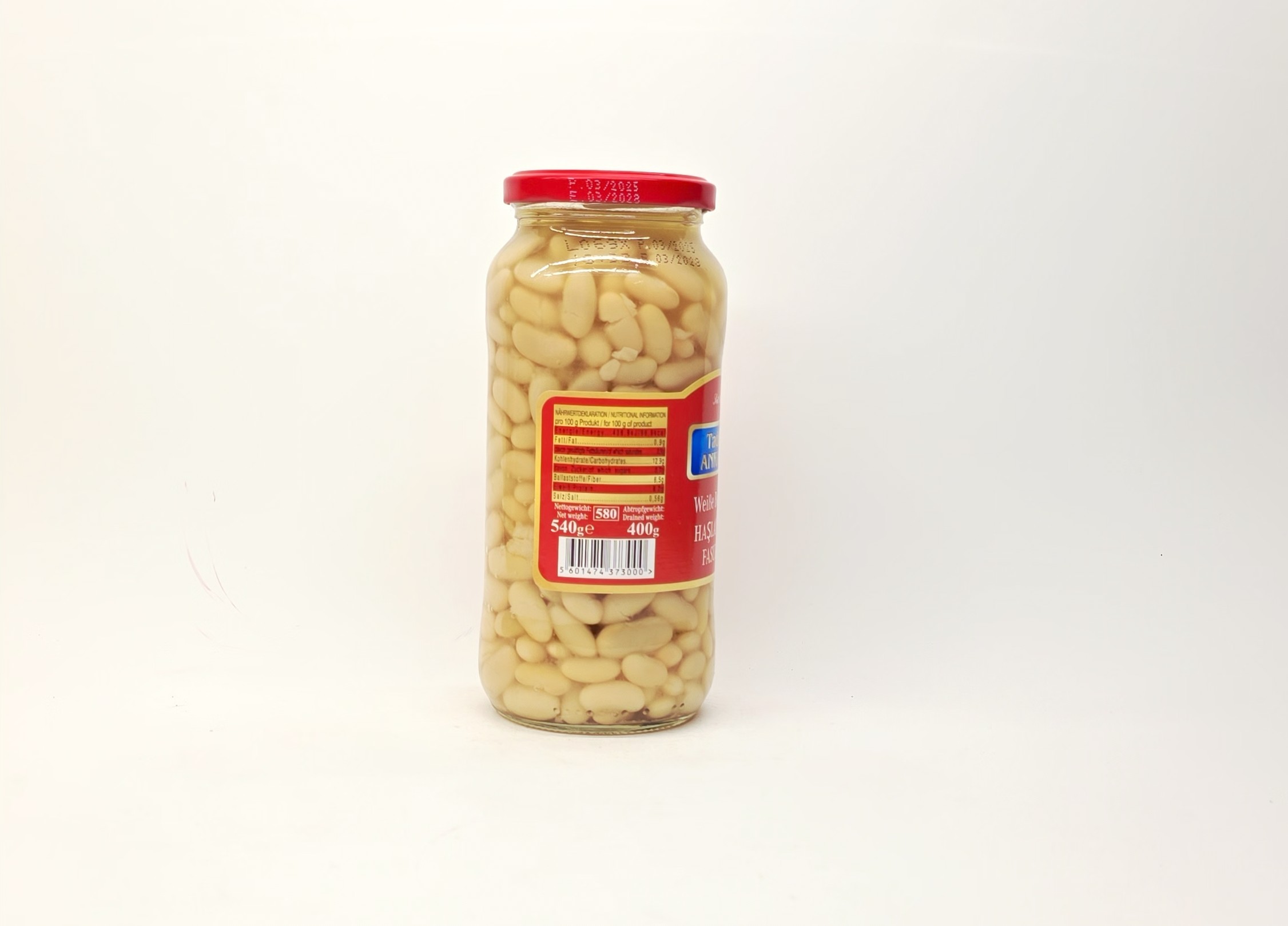 Tadım Ankara Gekochte Weiße Bohnen - Haşlanmış Fasulye 540g