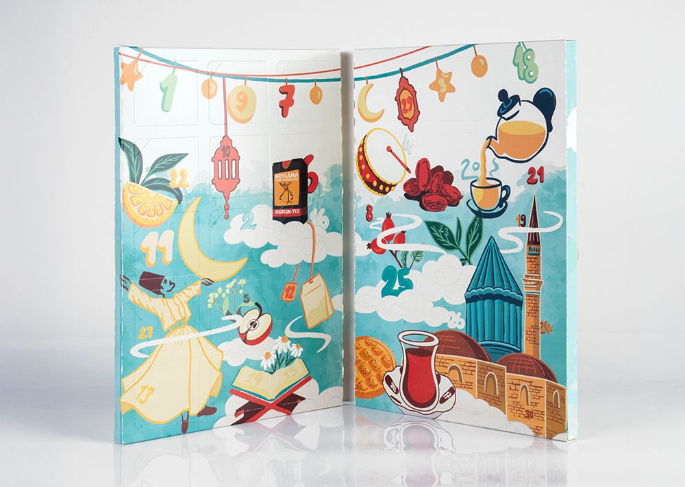 Mevlana Çay Ramazan Takvimi Karışık Bitki Çayı Seti (90 Adet)