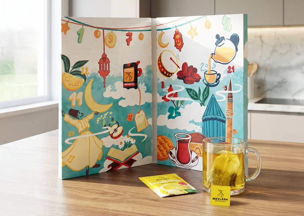 Mevlana Çay Ramazan Takvimi Karışık Bitki Çayı Seti (90 Adet)