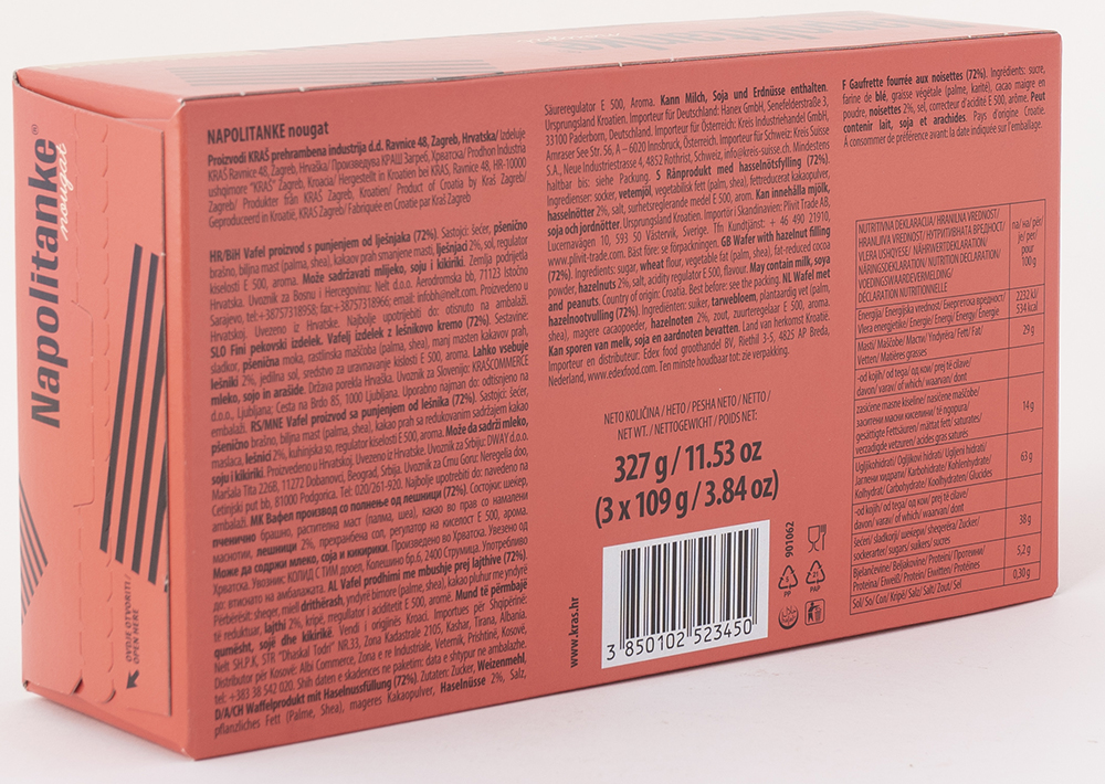 Napolitanke Nougat - Gofret 3x109gr