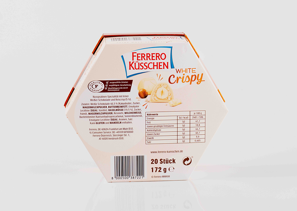 Ferrero Küsschen White Crispy- Beyaz Çikolatalı ve Fındıklı 172 g