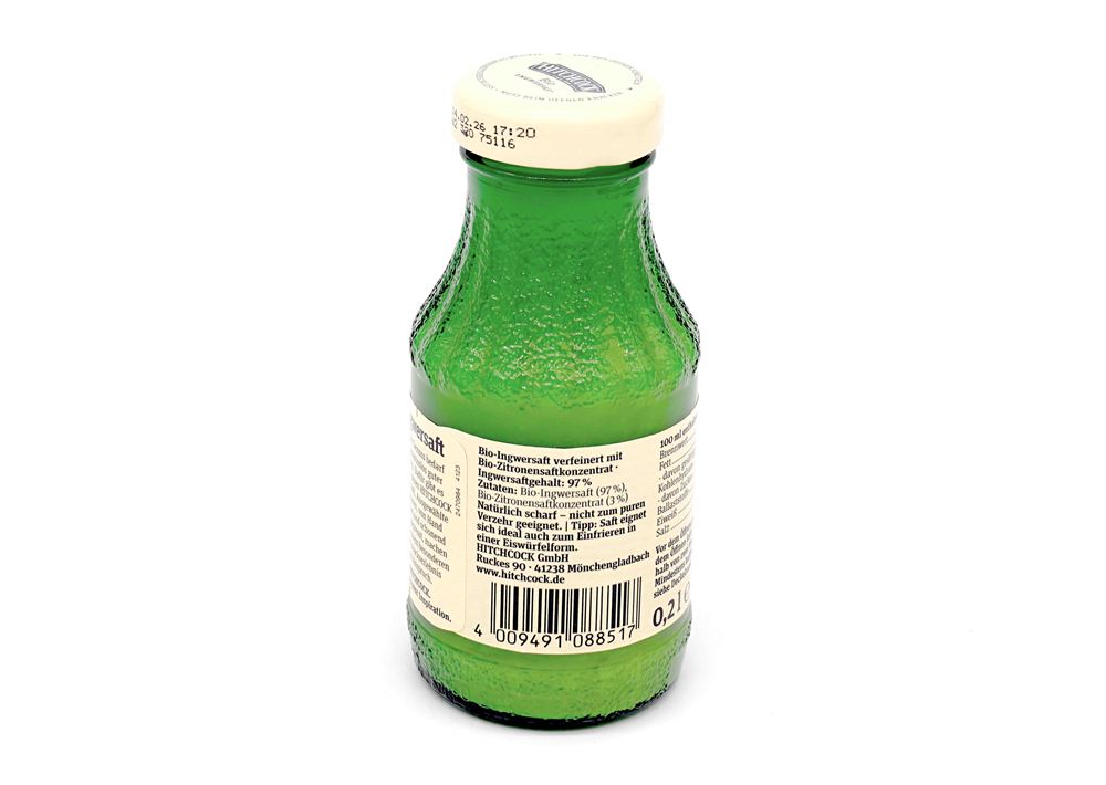 Hitchcock Bio Ingwersaft - Organik Zencefil Suyu 200 ml