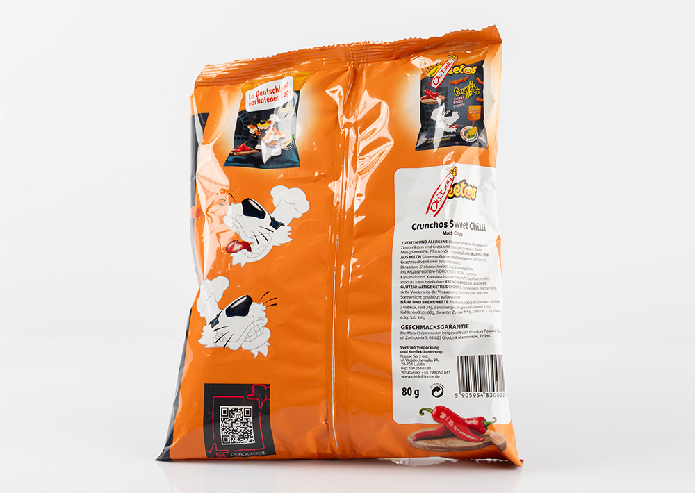Cheetos Crunchos Sweet Chilli- Tatlı Acı Biber Aromalı Mısır Cipsi 80 g