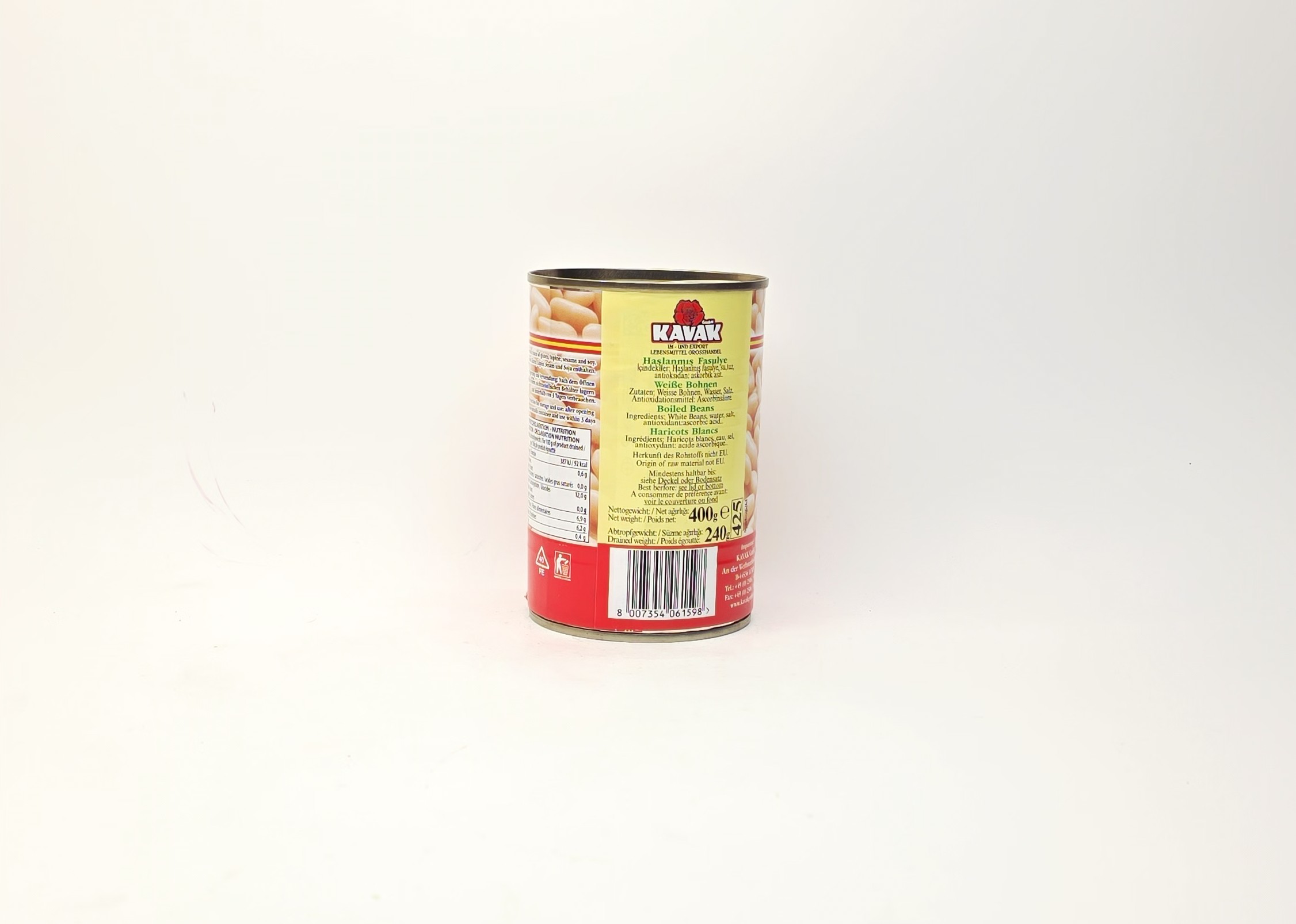 Tadım Ankara Gekochte Weiße Bohnen - Haşlanmış Fasulye 400g