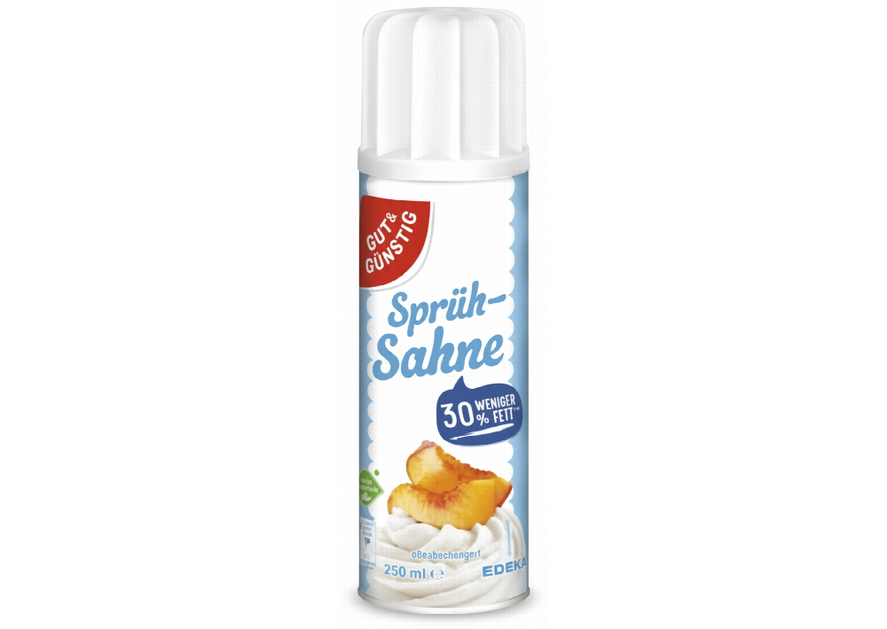 Gut & Günstig Sprüh-sahne 30% Weniger Fett